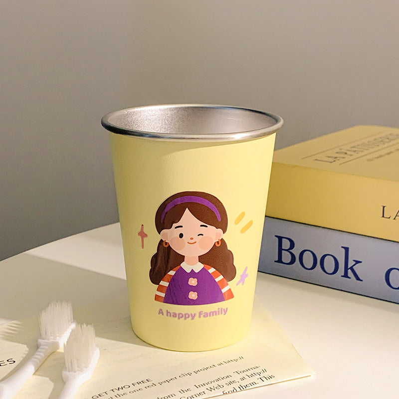 Stainless Steel Drinking Mug with Cheerful Family Motif Stornfield