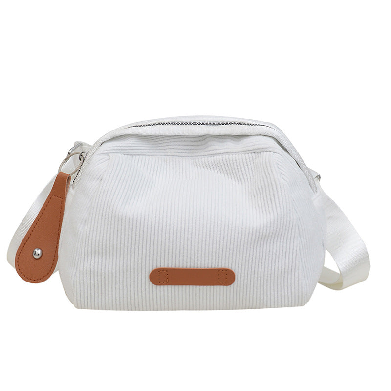 Casual Corduroy Crossbody Bag