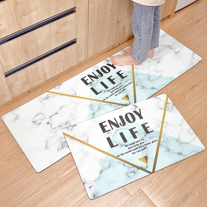 Floral Patterned Kitchen Comfort Mat
