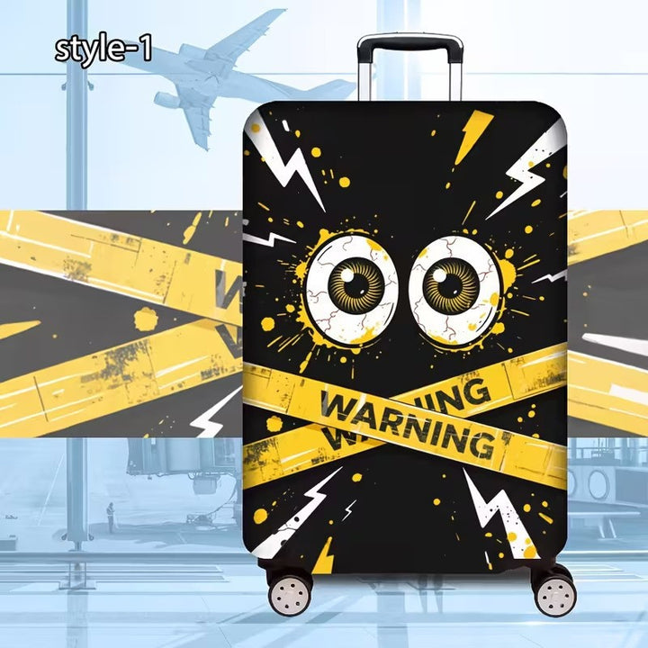 Women’s hard-shell suitcase with eye-catching warning motif Stornfield