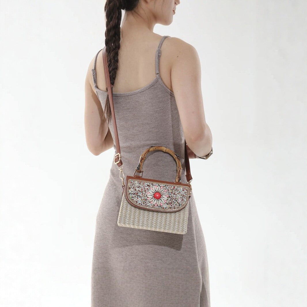 Embroidered Mini Handbag
