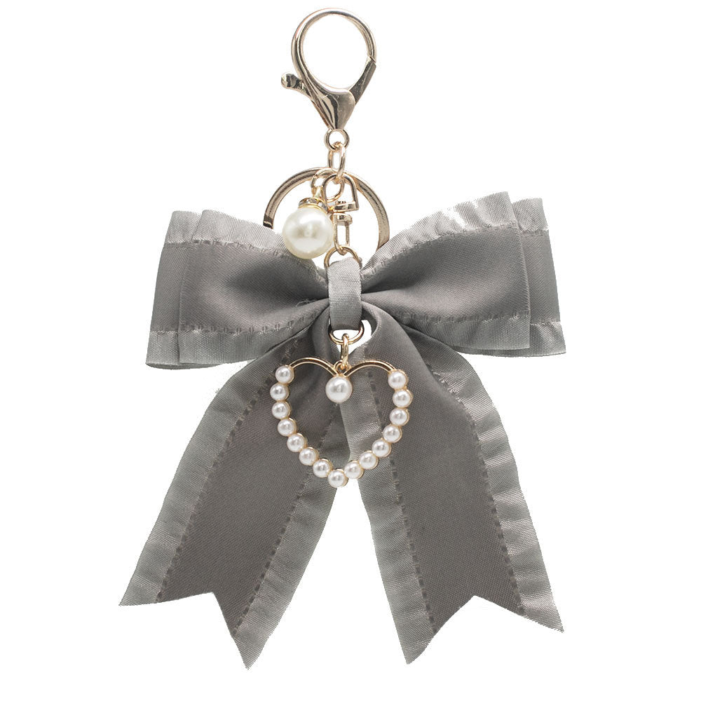 Elegant Heart-Shaped Bow Keychain Stornfield