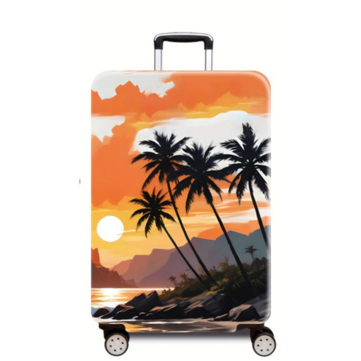 Women's Hard Shell Suitcase with Tropical Landscape Design Stornfield