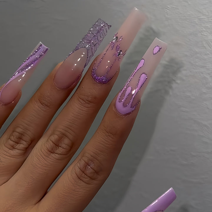 Artistic Long Press-On Nails Stornfield