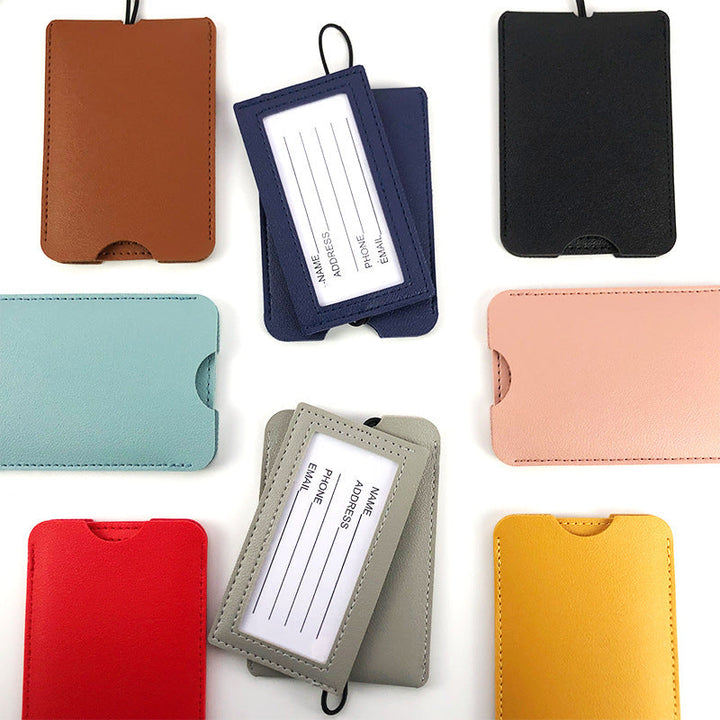 Premium Leather Travel Identification Holder Stornfield
