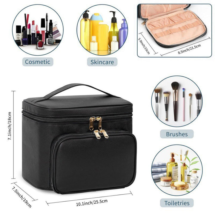 Luxurious Cosmetic Organizer Bag with Separate Compartment System Stornfield