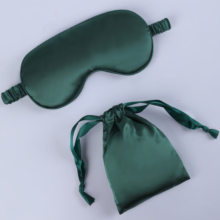 Women's nano silk sleep mask with padded eye area, adjustable elastic band, and storage pouch Stornfield