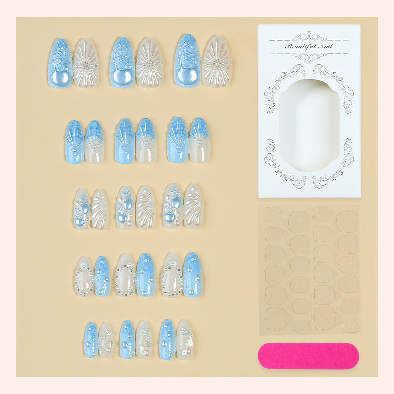 Artistic Nail Art Set with Gemstone Accents Stornfield