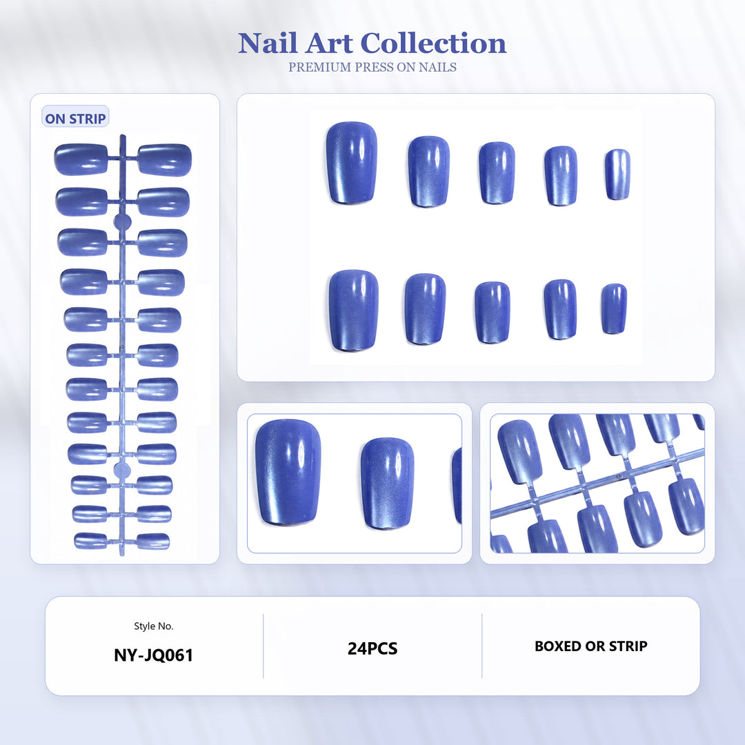 Premium Press-On Nails with Metallic Shine Stornfield