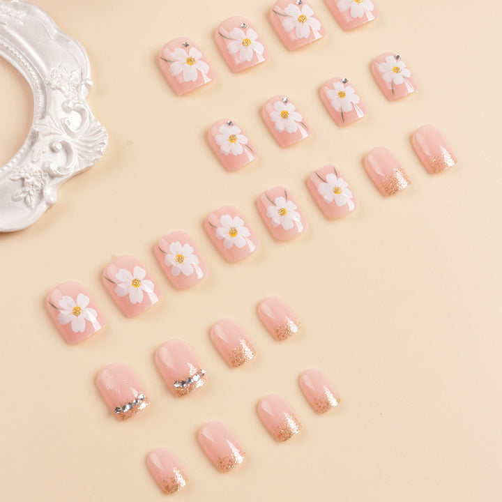 Floral Design Press-On Nail Art Tips Stornfield