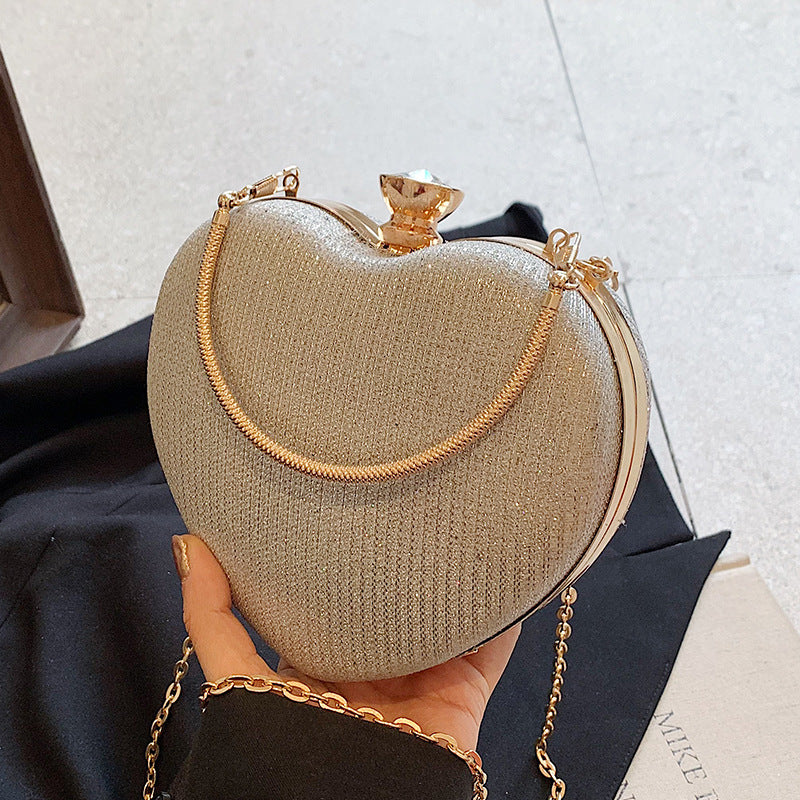 Glamorous Heart-Shaped Evening Clutch
