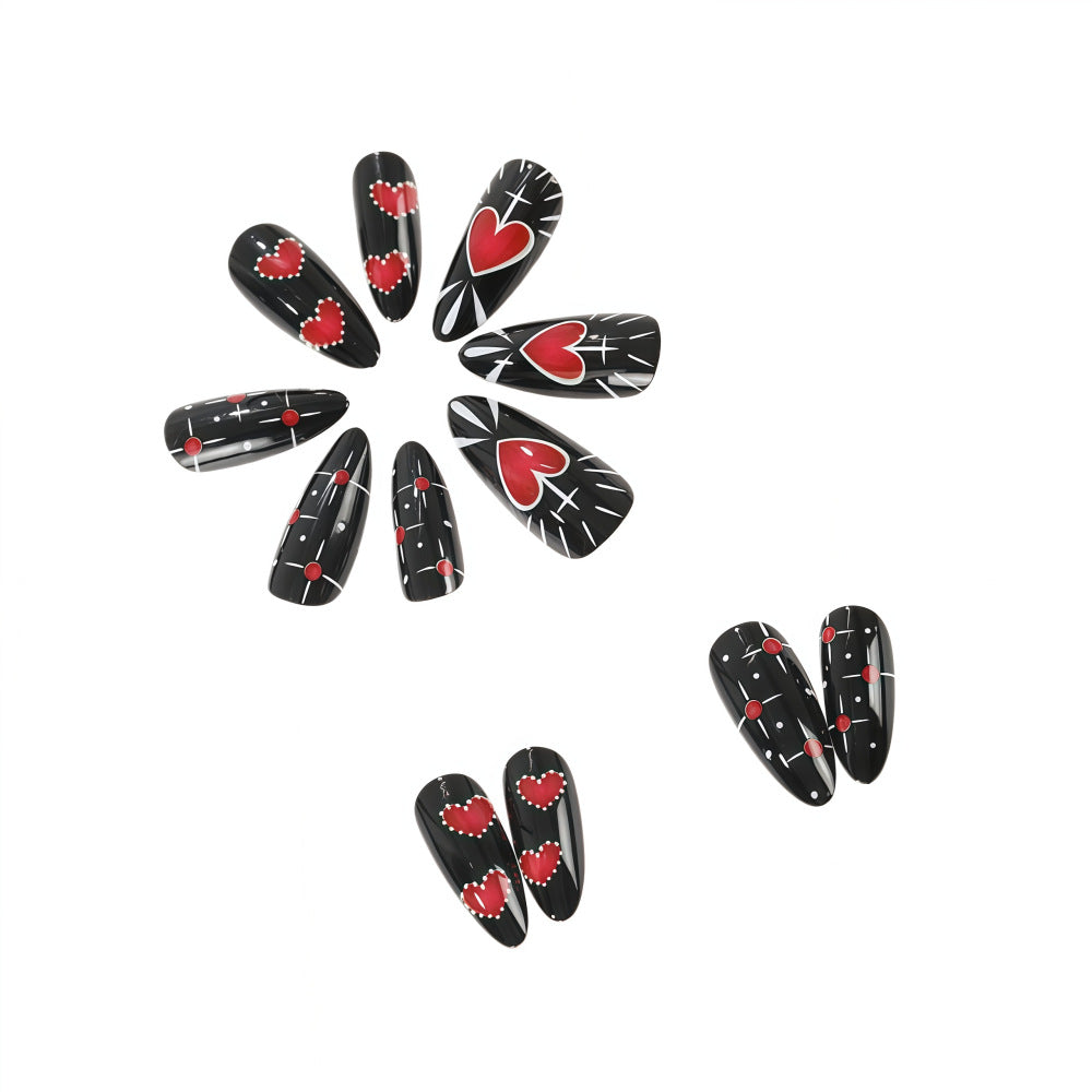 Creative heart design press-on nails Stornfield