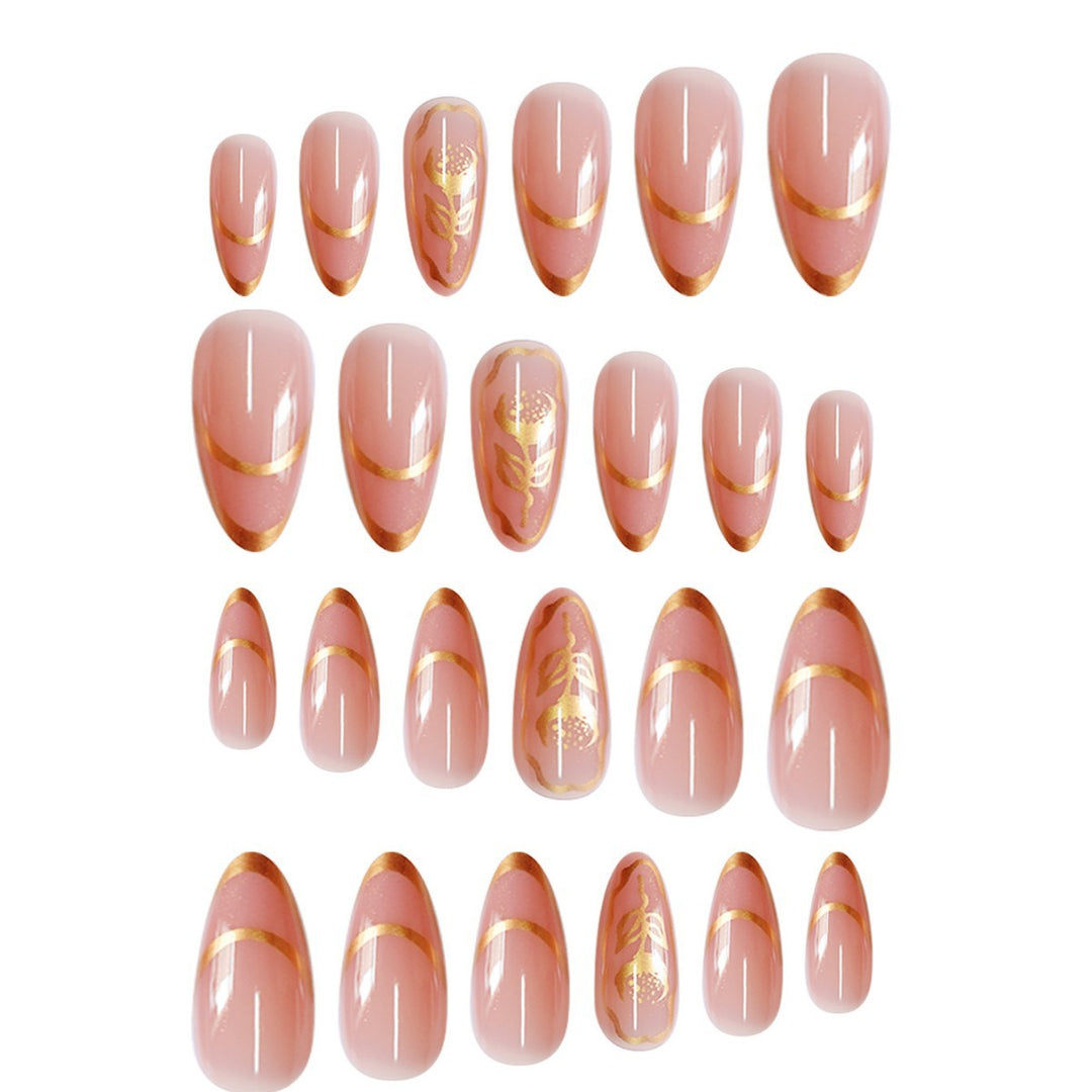 Elegant Floral Press-On Nail Set Stornfield 1787913793
