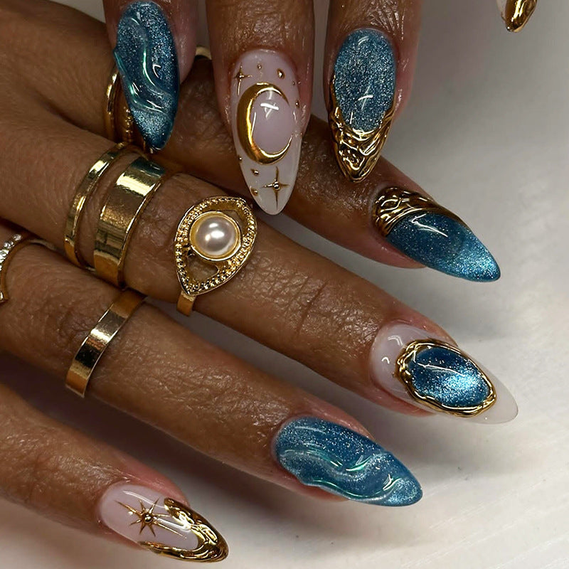 Artificial nail set with elegant 3D embellishments Stornfield