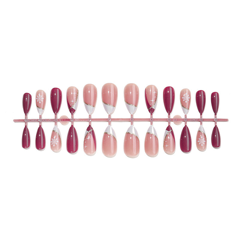 Elegant Decorative Long Press-On Nails Stornfield