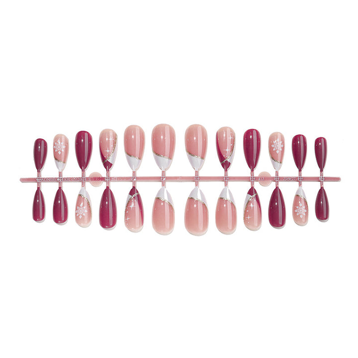 Elegant Decorative Long Press-On Nails Stornfield