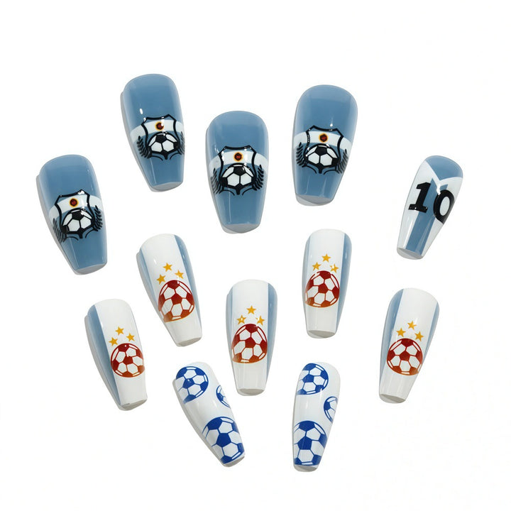 Football motif art nails Stornfield