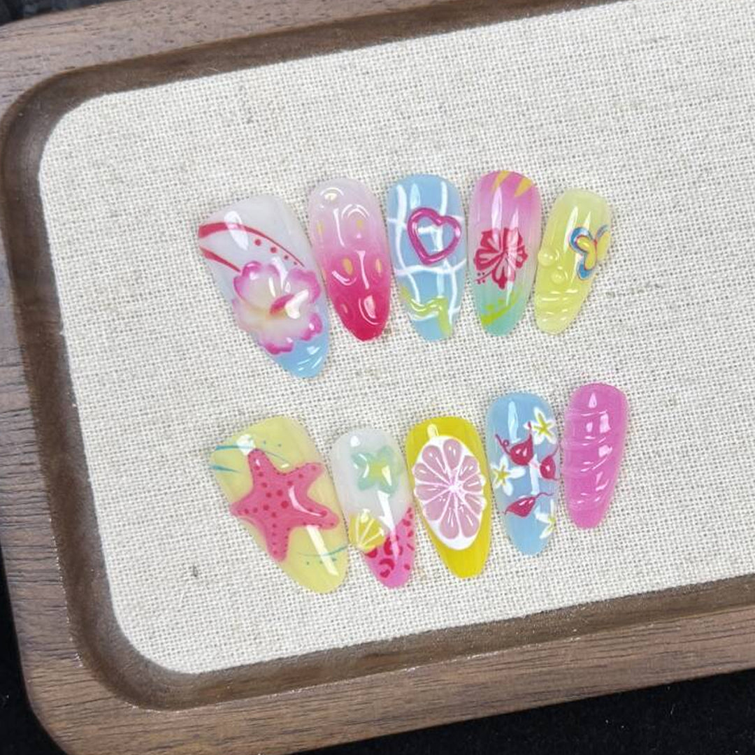 Artistic Themed Press-On Nail Tips Stornfield