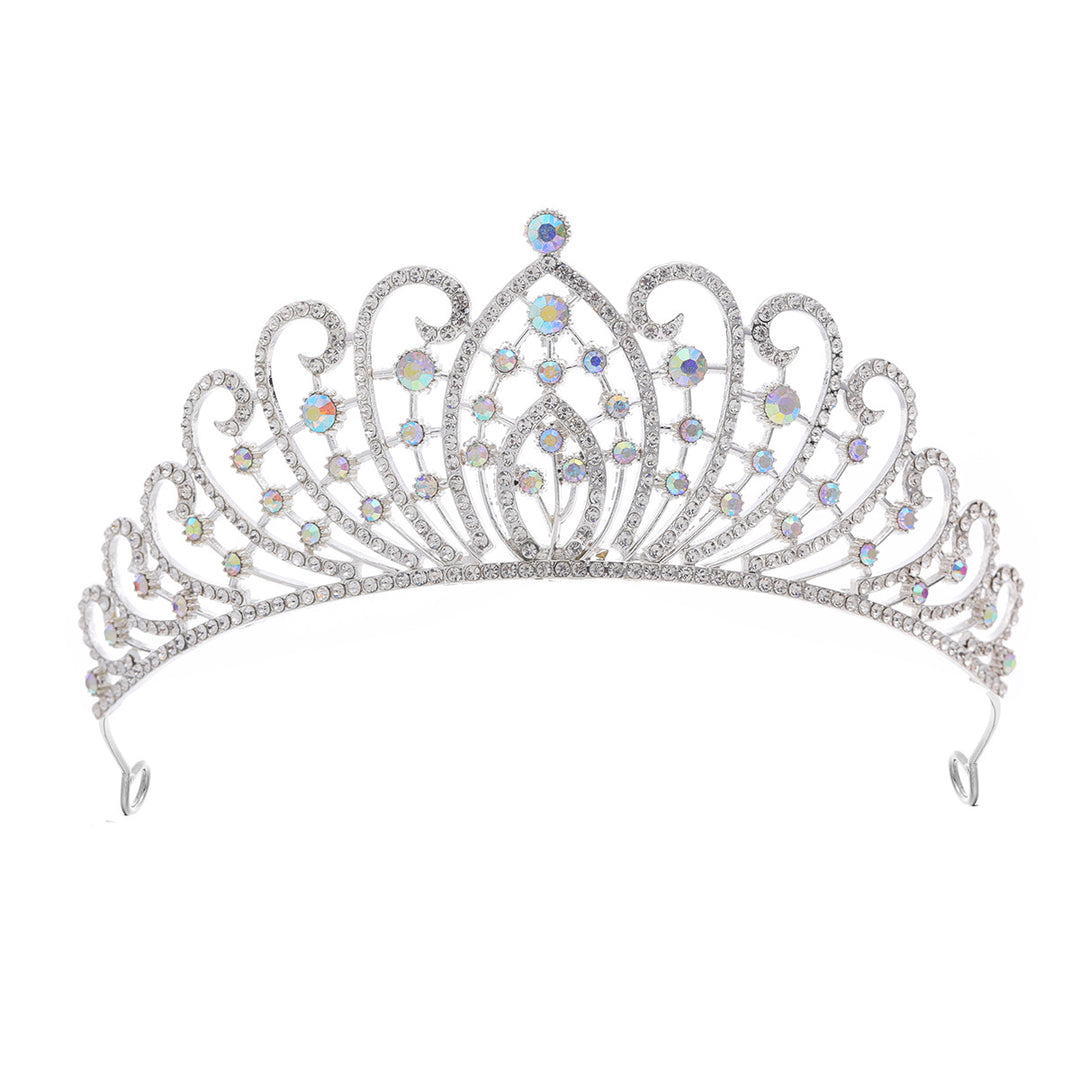 Ladies Elegant Rhinestone Tiara with Floral Details Stornfield