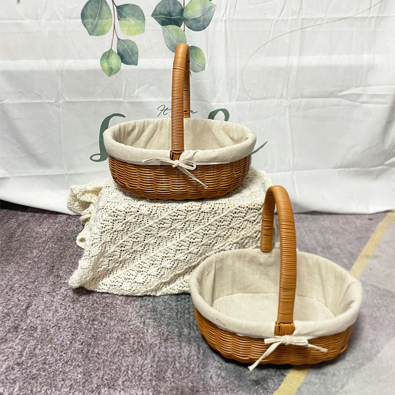 Women's Elegant Basket with Removable Fabric Insert Stornfield