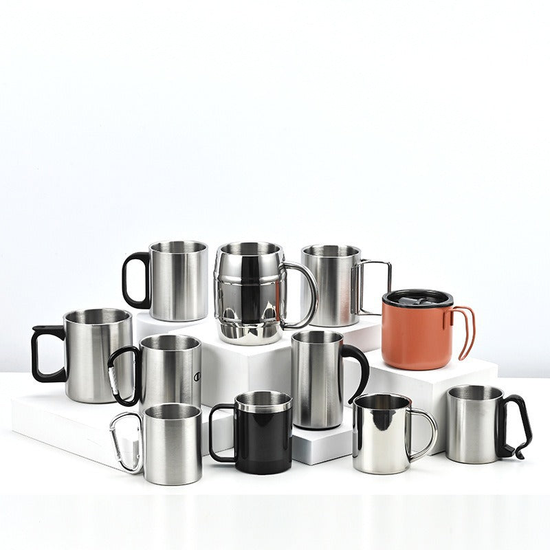 Women's Stainless Steel Coffee Mug with Carabiner Handle Stornfield