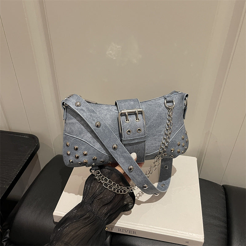 Studded Minimalist Crossbody Handbag