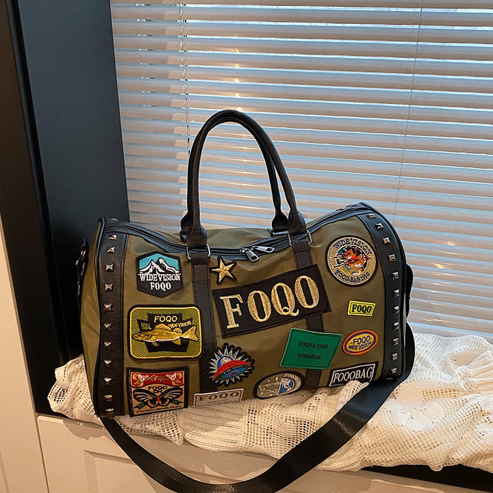 Stylish Patchwork Weekend Duffel Bag Stornfield