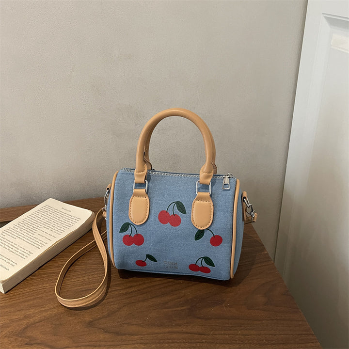 Stylish Cherry Print Handbag