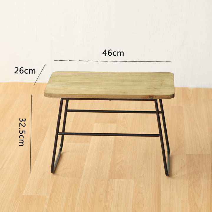 Modern wooden stool with metal frame Stornfield