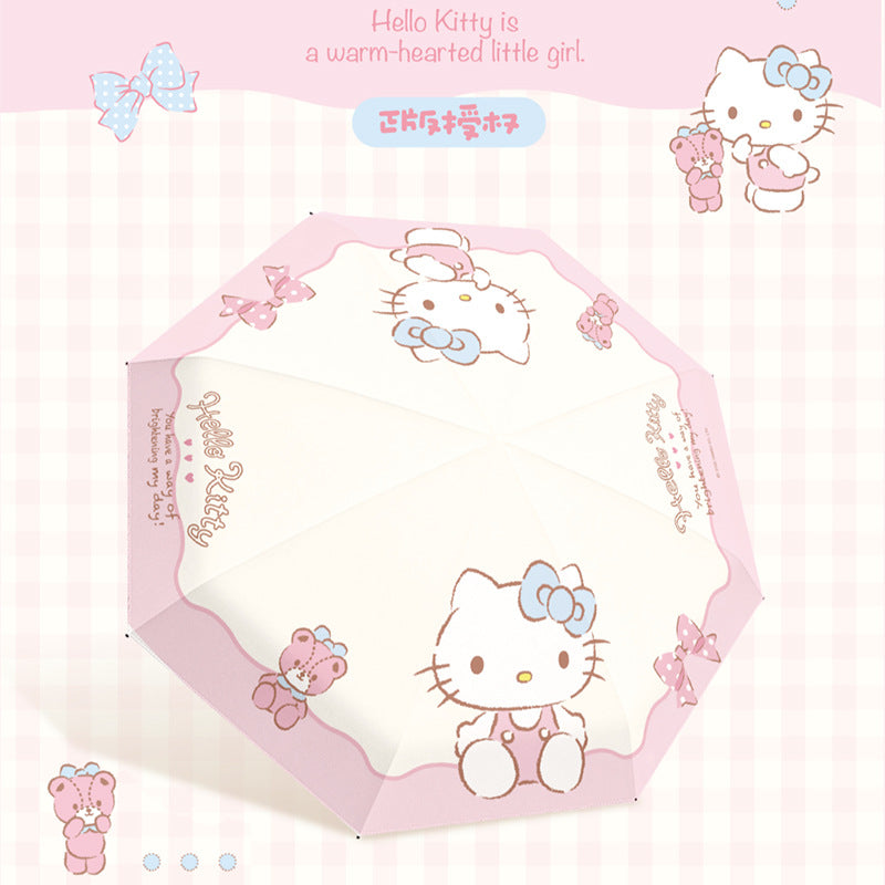 Ladies folding umbrella with exclusive Hello Kitty design and practical carrying mechanism Stornfield