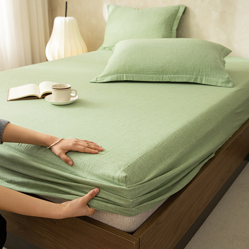 Deep-Pocket Micro Houndstooth Stretch Fitted Mattress Sheet with Strong Elastic