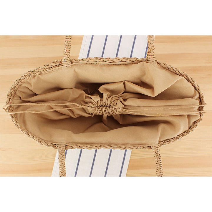 Hand-knotted shopping bag made of natural weave with elegant tassel decoration Stornfield