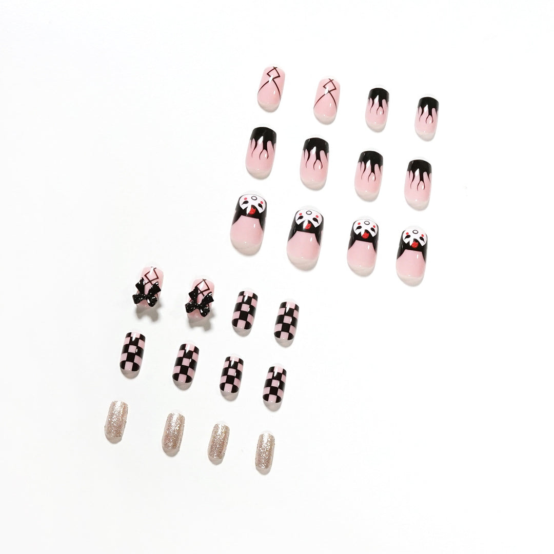 Artistic Nail Extensions with Whimsical Design Stornfield