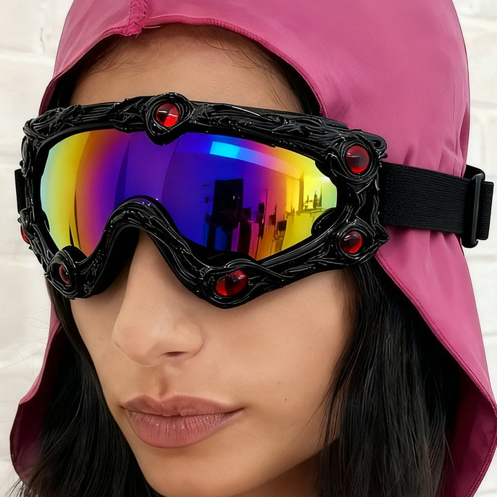 Women's ski goggles in a futuristic design with decorative details Stornfield