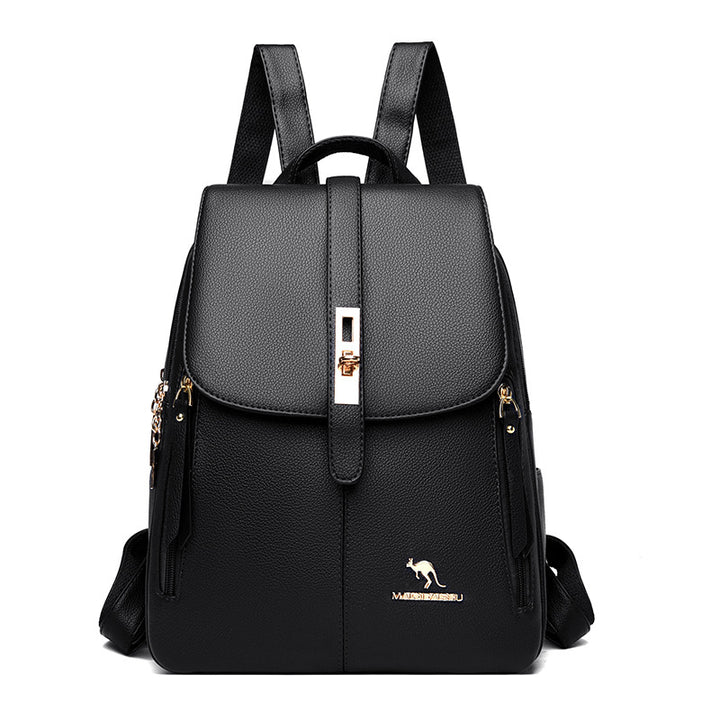 Elegant Multi-Functional Leather Backpack Stornfield