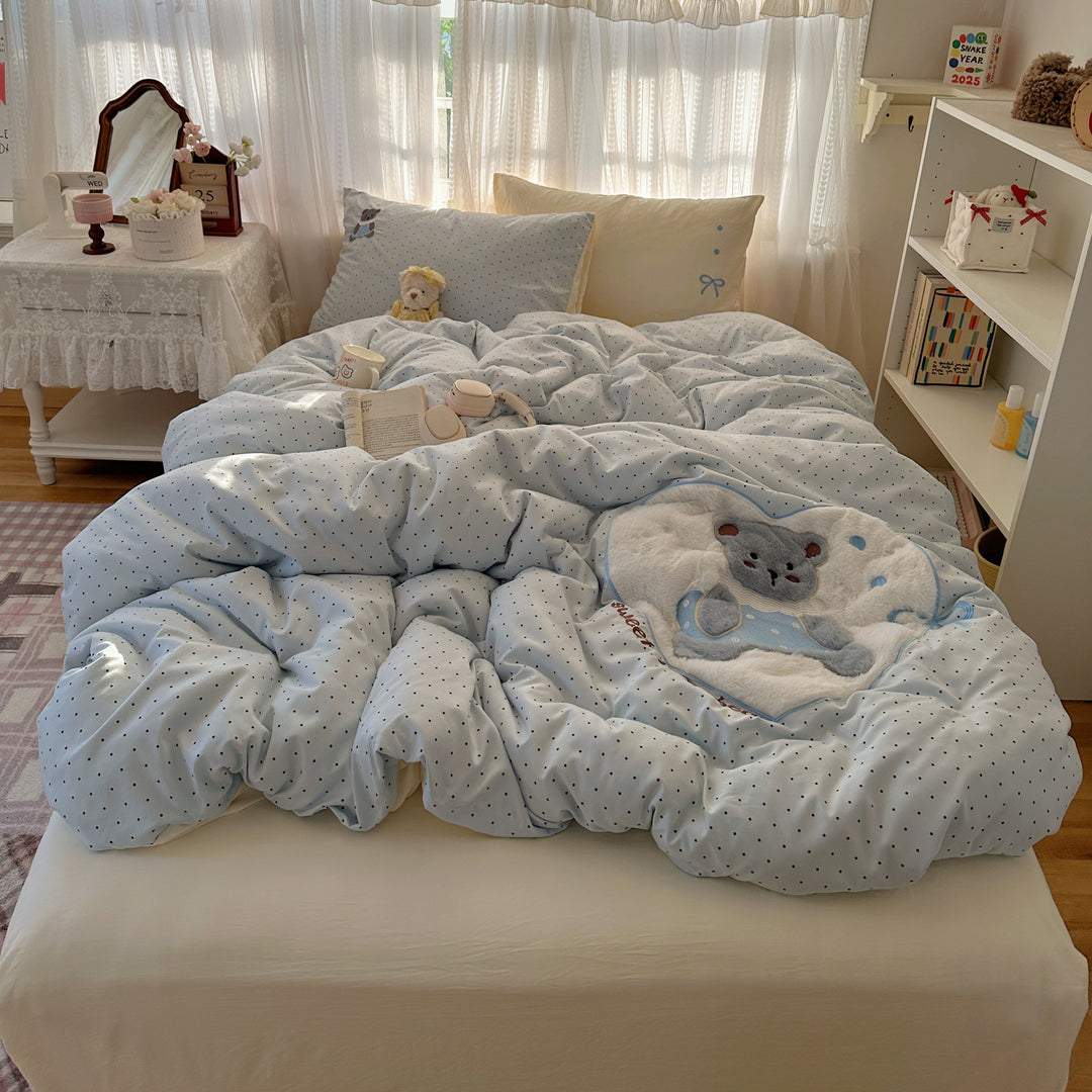 Playful Quilted Bed Cover Set