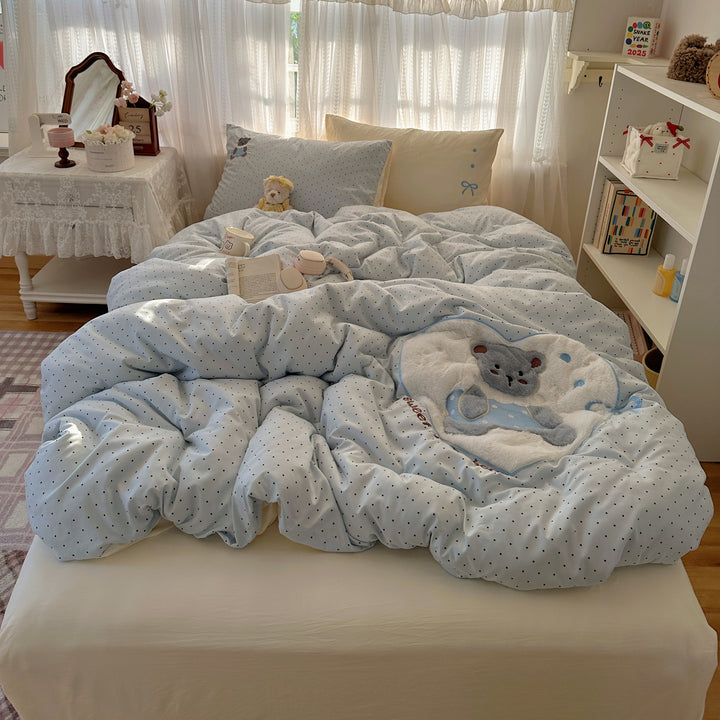 Playful Quilted Bed Cover Set
