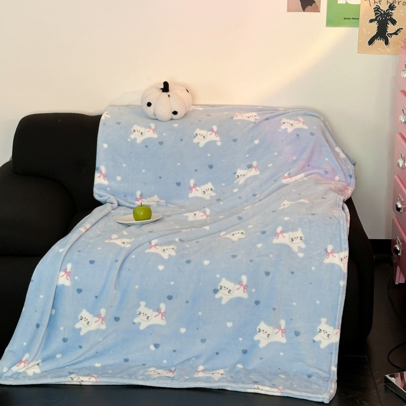 Cozy Plush Cartoon Dog-Themed Throw Blanket