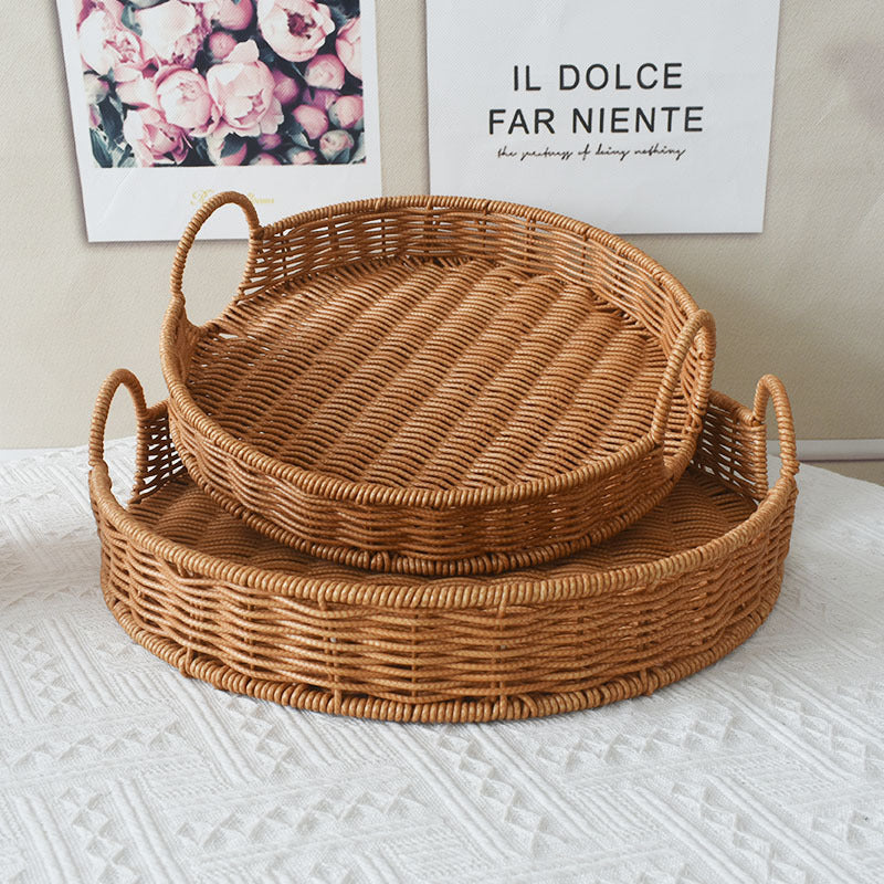 Round Rattan Serving Tray Stornfield