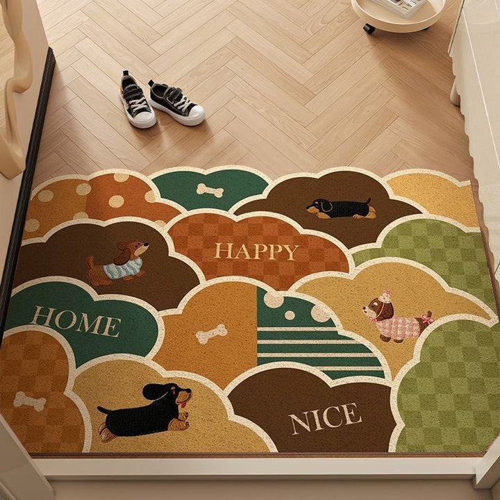Playful Dog-Themed Doormat