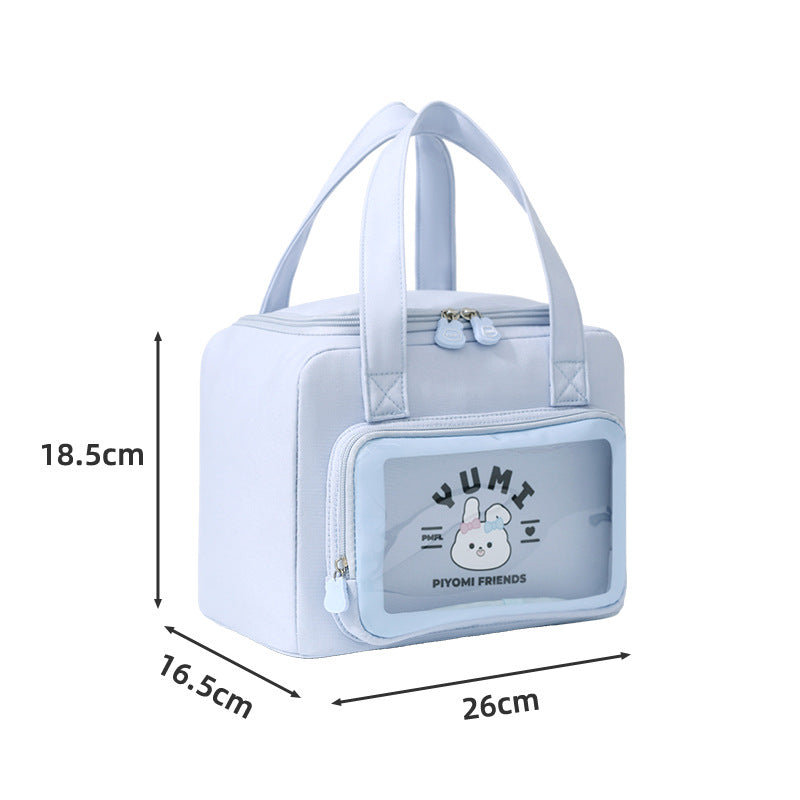Insulated Lunch Tote with Clear Front Pocket