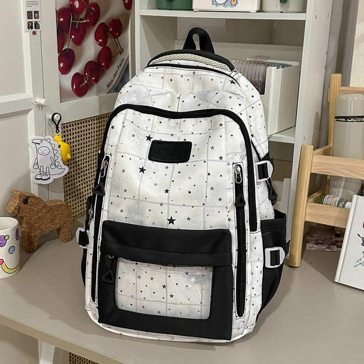 Star-Patterned Multi-Compartment Backpack Stornfield