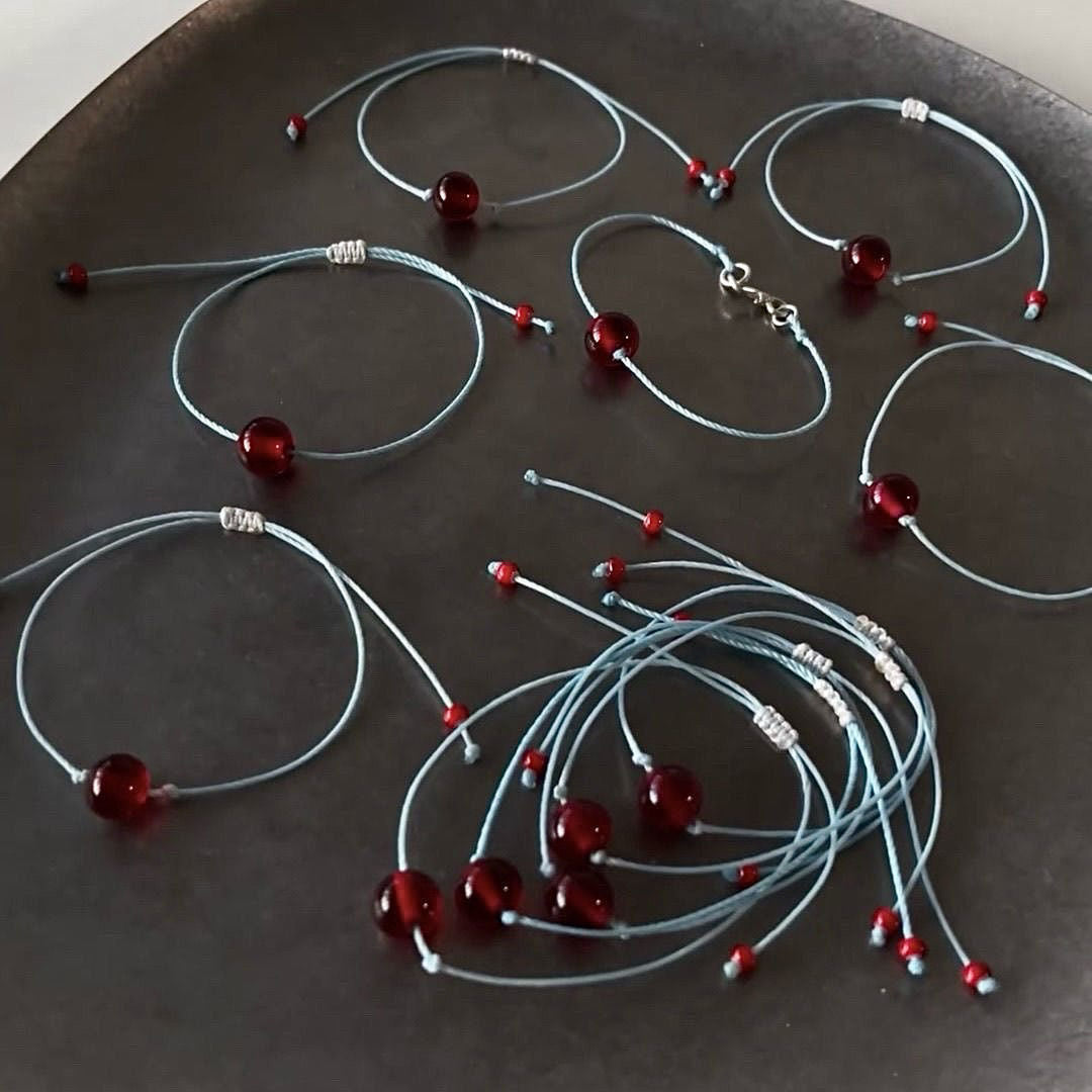 Adjustable Cord and Gemstone Bracelet Stornfield