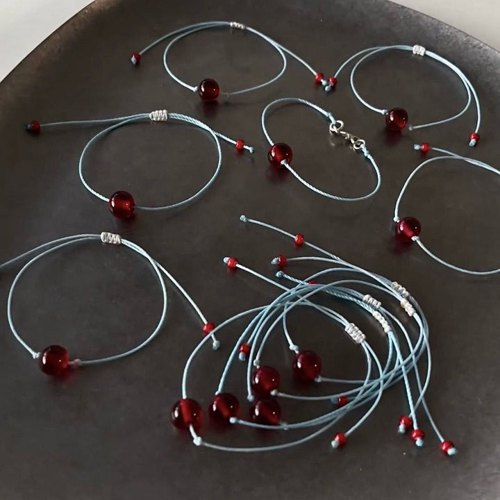 Adjustable Cord and Gemstone Bracelet Stornfield