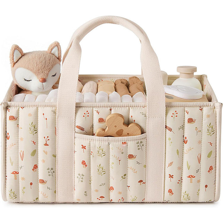 Storage basket with carrying handles and elegant floral pattern Stornfield