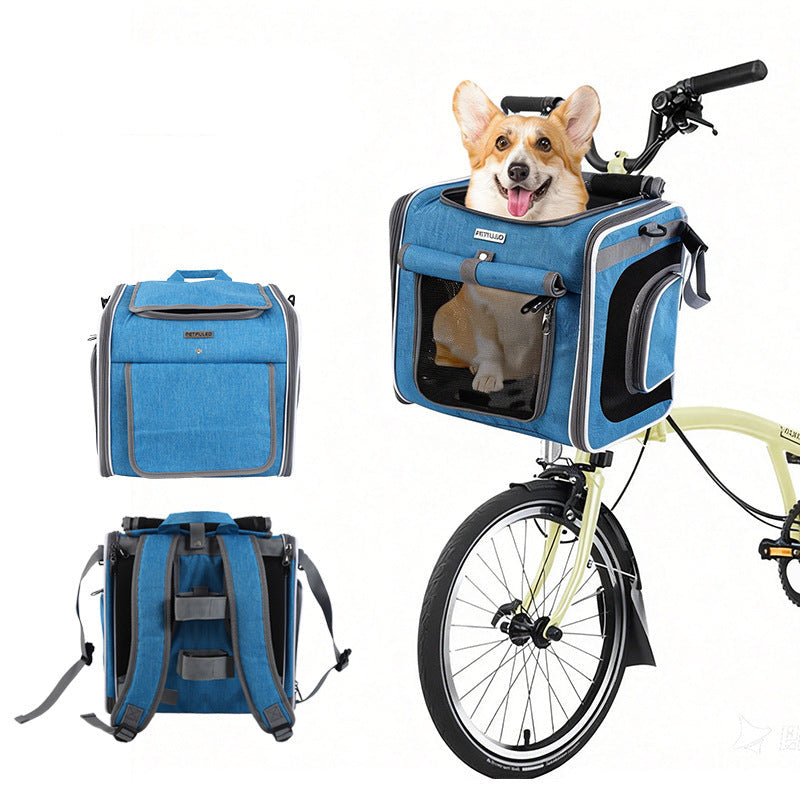 ventilated bike front pet carrier backpack with reinforced frame Stornfield