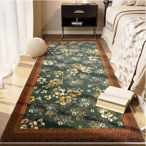 Vintage Checkerboard Pattern Area Runner Rug