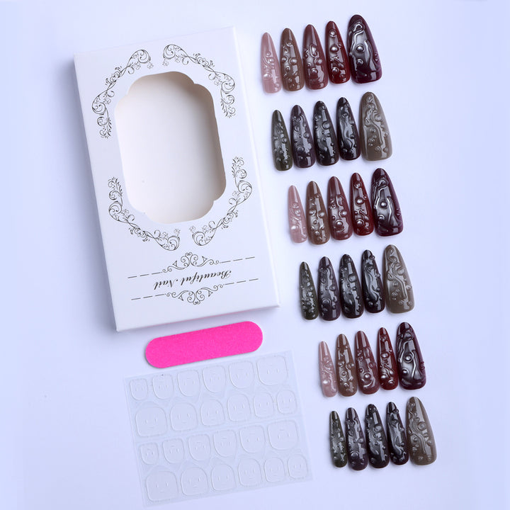 Artificial nails with trendy waterfall effect Stornfield