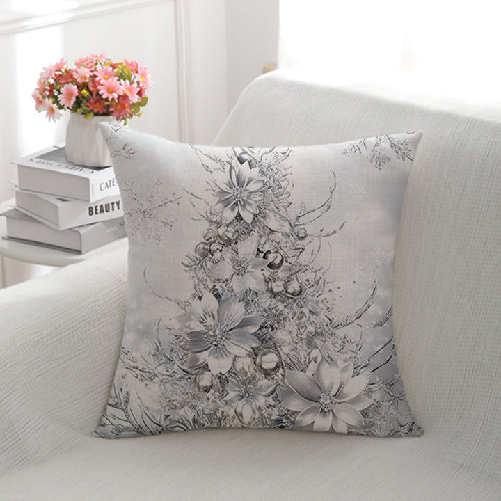 Elegant Floral Decorative Throw Pillow