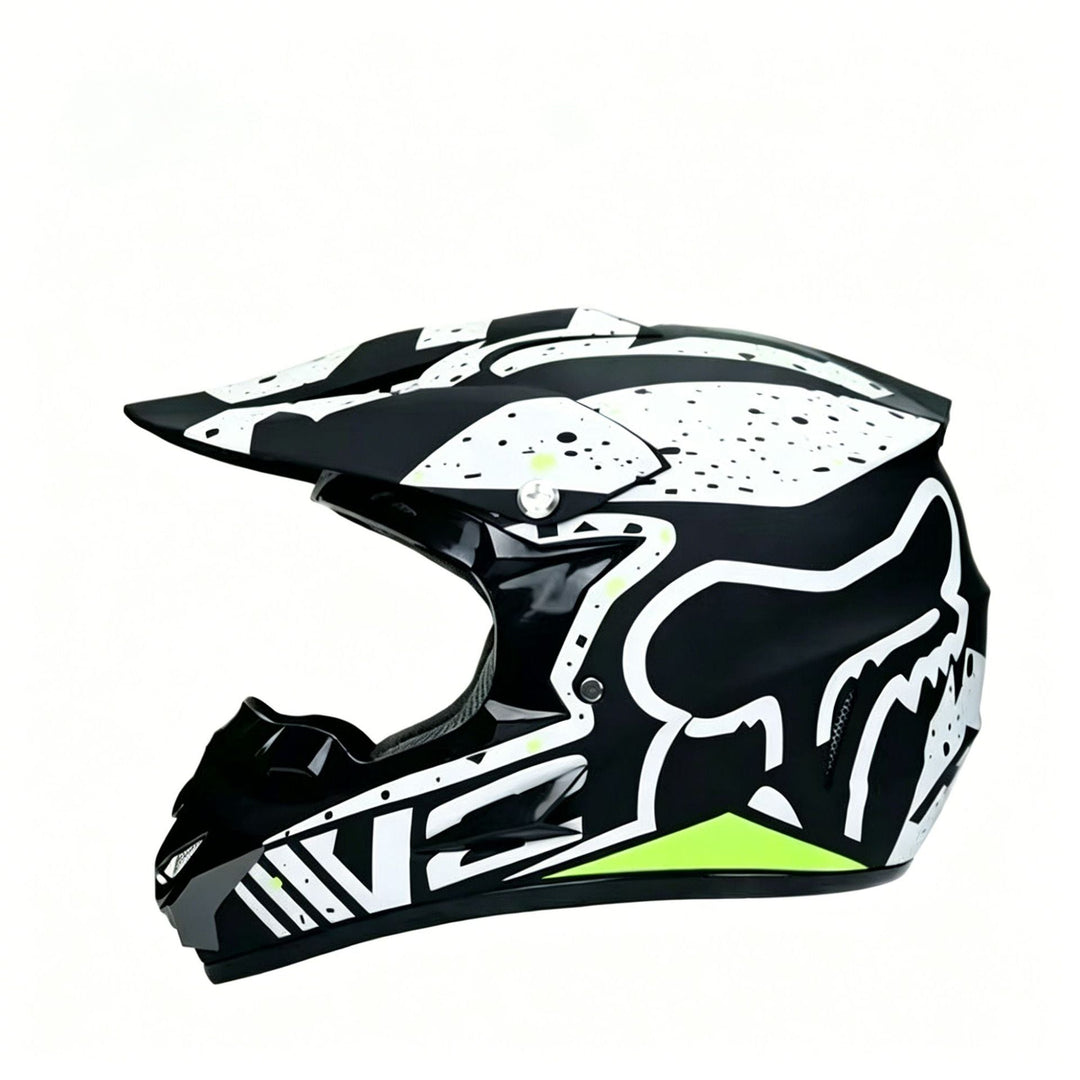 full-face motocross helmet with extended visor and reinforced chin guard Stornfield